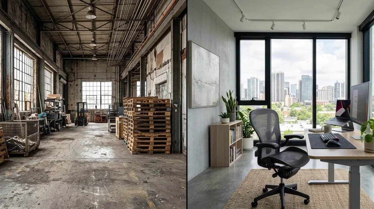 Warehouse and office spaces